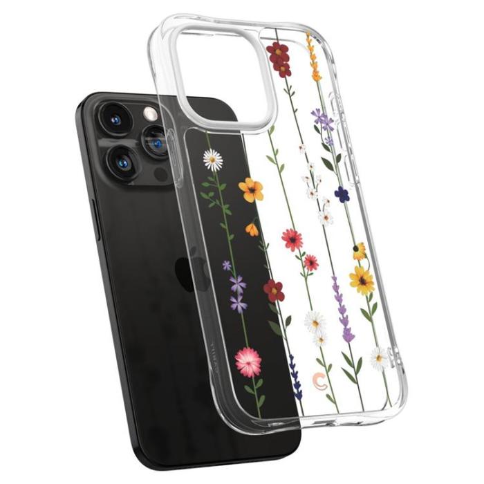UTGATT - Spigen iPhone 15 Pro Mobilskal Magsafe Cyrill - Flower Garden