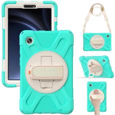 A-One Brand - Galaxy Tab A9 Skal Kickstand Handrem Med Axelrem - Mintgrön