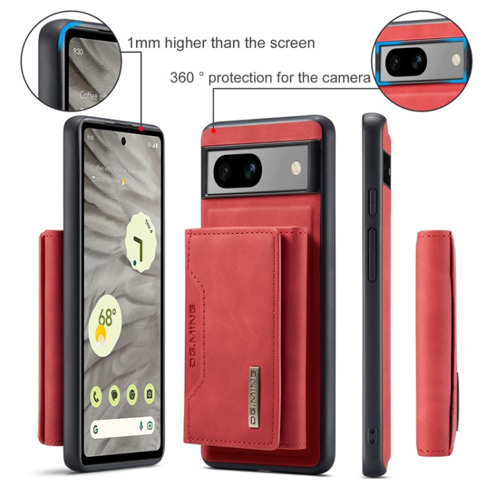 DG.MING - DG.MING Google Pixel 7A Plånboksfodral M2 2-in-1 - Röd
