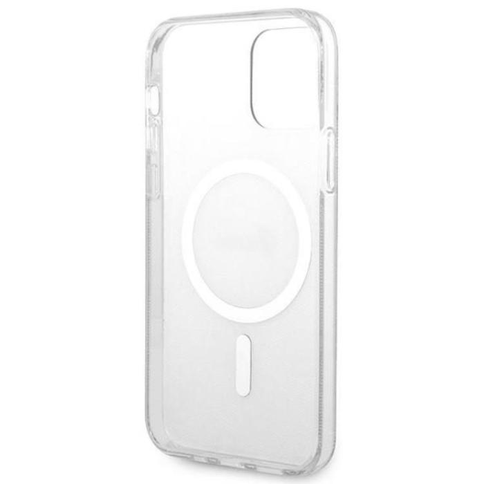 Guess - Guess iPhone 12/12 Pro Magsafe Skal Print + Trådlös Laddare - Svart