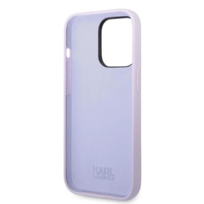 KARL LAGERFELD - Karl Lagerfeld iPhone 14 Pro Max Skal Silicone Ikonik - Lila