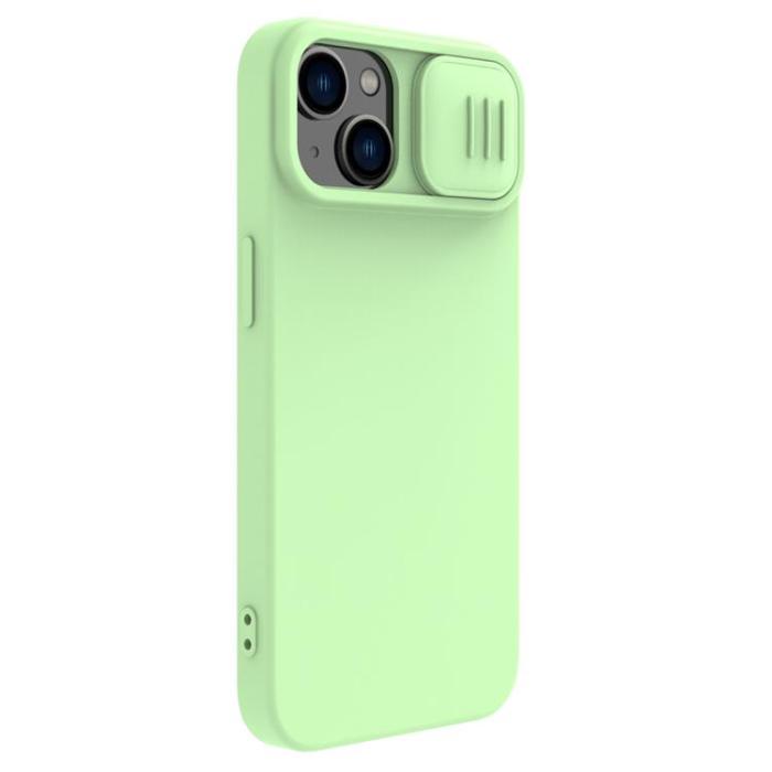 Nillkin - Nillkin iPhone 14 Plus Skal Magsafe CamShield Silicone - Grön