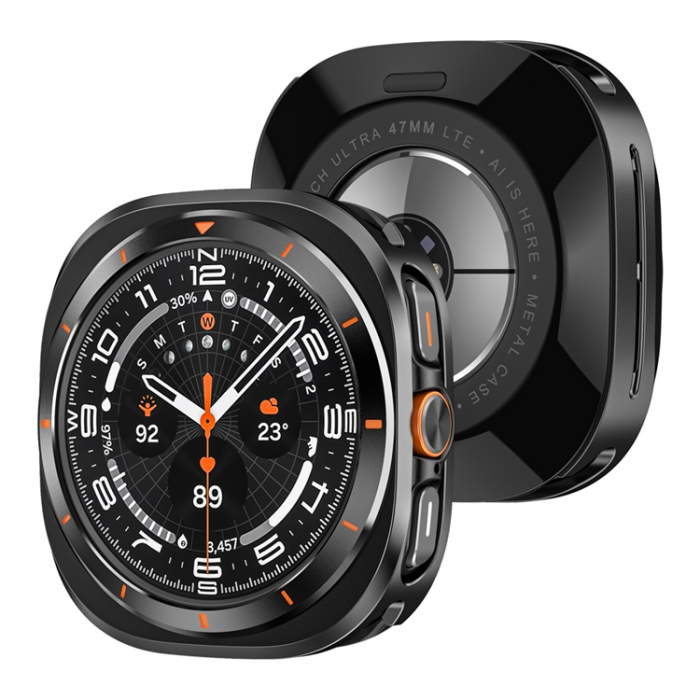 A-One Brand - Galaxy Watch Ultra (47mm) Skal Aluminum - Svart/Orange