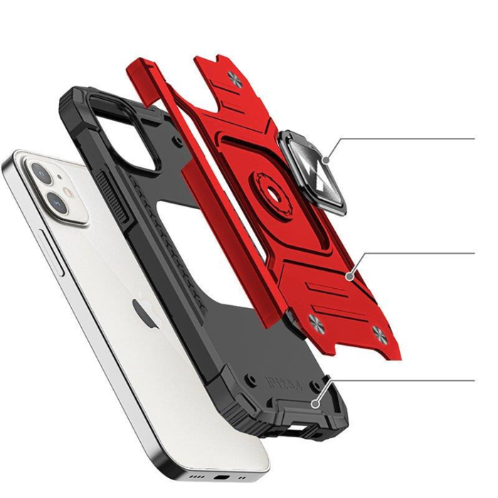 Wozinsky - Wozinsky iPhone 14 Plus Mobilskal Ringhållare Armor - Röd