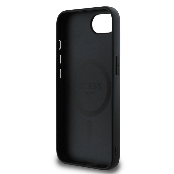 Guess - Guess iPhone 16e Mobilskal MagSafe PU 4G Peony - Svart