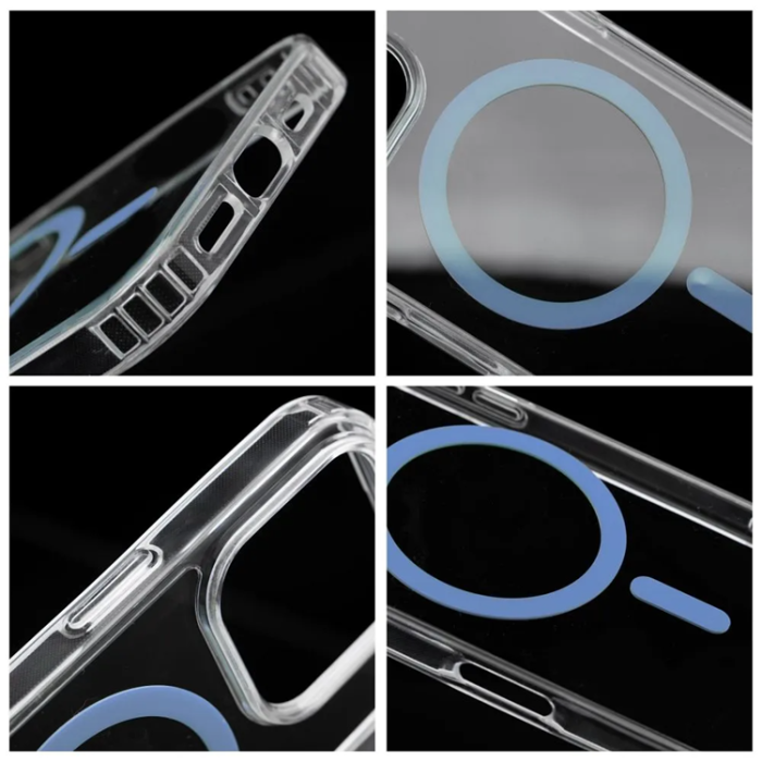 OEM - iPhone 12 Mini Mobilskal MagSafe Drop Glue - Ljusblå