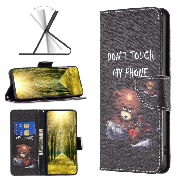 Taltech - iPhone 15 Pro Plånboksfodral - Dont Touch My Phone/Bear