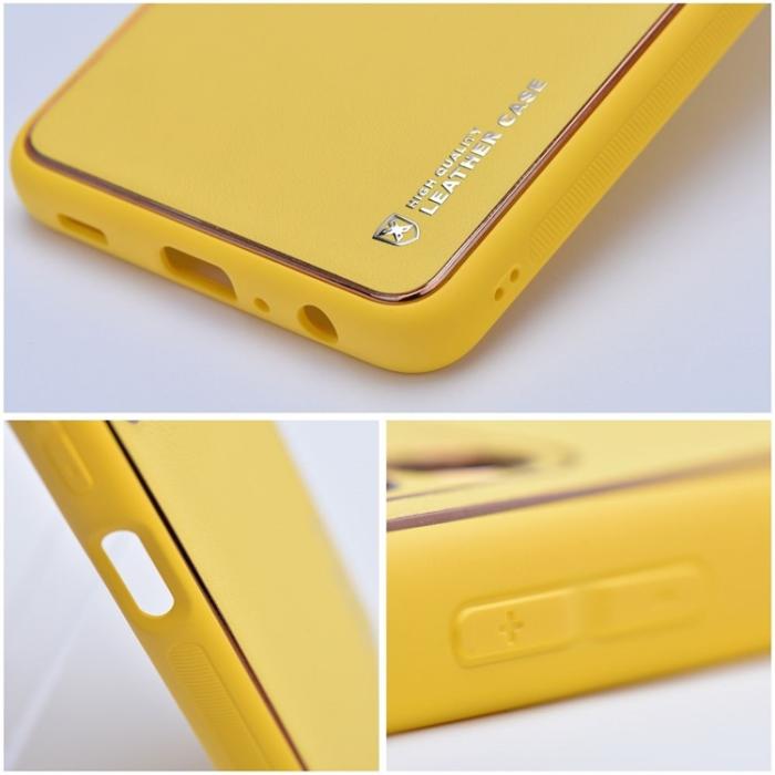 OEM - Galaxy S24 Ultra Mobilskal Läder - Gul