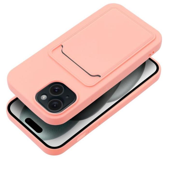 OEM - iPhone 15 Mobilskal Korthållare - Rosa