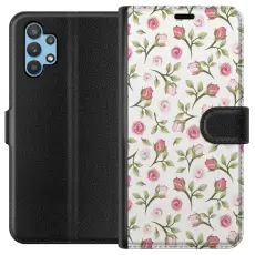 Gustaf - Pl&aring;nboksfodral till Samsung Galaxy A32 5G med Blommigt