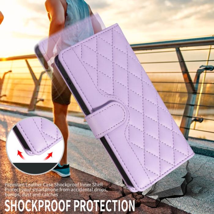 OEM - Samsung Galaxy A57 Plånboksfodral Konstläder Rhombus - Lila