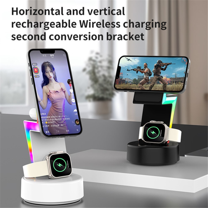 OEM - 3in1 MagSafe Trådlös Laddare iPhone, Apple Watch, Airpods 15W - MY002