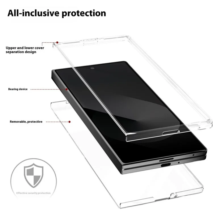 A-One Brand - Galaxy Z Fold7 5G Mobilskal Anti-Drop Hård PC - Transparent