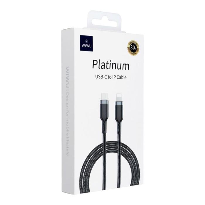 WIWU - WiWU Platinum Series Kabel Wi-C013 USB C till Lightning 30W 1,2m Svart