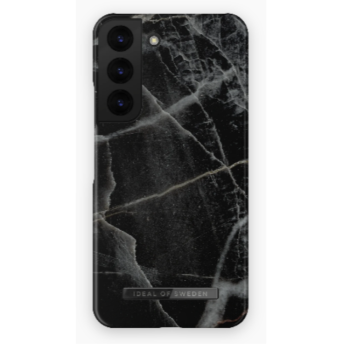 UTGATT1 - Ideal of Sweden Galaxy S22 Skal Fashion - Svart Thunder Marble