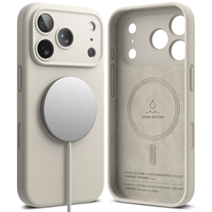 Tech-Protect - Tech-Protect iPhone 17 Pro Mobilskal Magsafe Magnetic Silikon - Stone