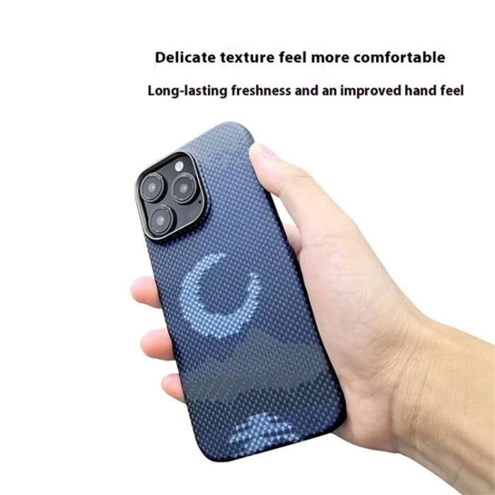 A-One Brand - iPhone 16 Pro Mobilskal Magsafe Aramid Fiber - Moon