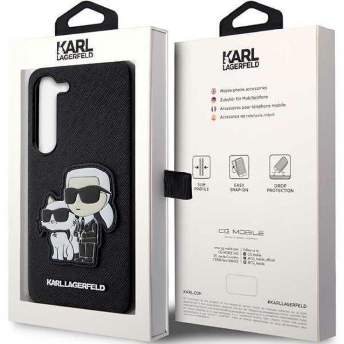 KARL LAGERFELD - Karl Lagerfeld Galaxy S23 Plus Skal Saffiano Karl & Choupette - Svart