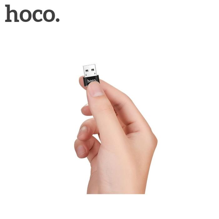 Hoco - HOCO adapter OTG USB till USB-C UA6 svart