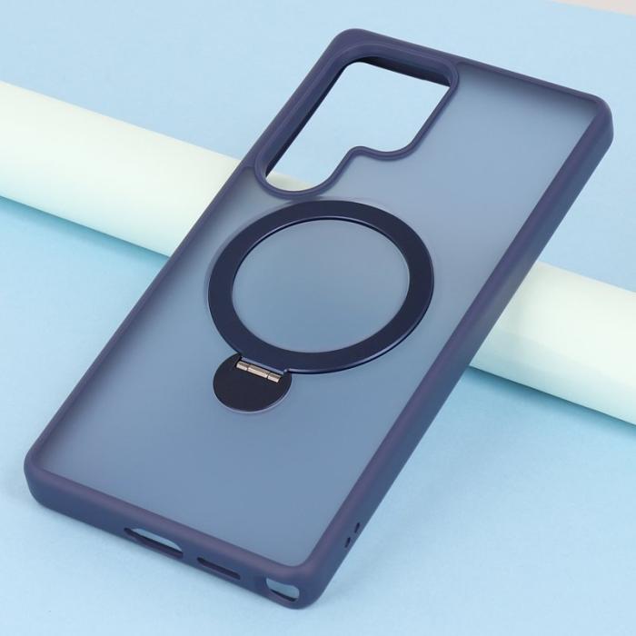 OEM - Mobilskal för Samsung Galaxy S26 Ultra Magnetiskt Ring Kickstand TPU + PC - Blå