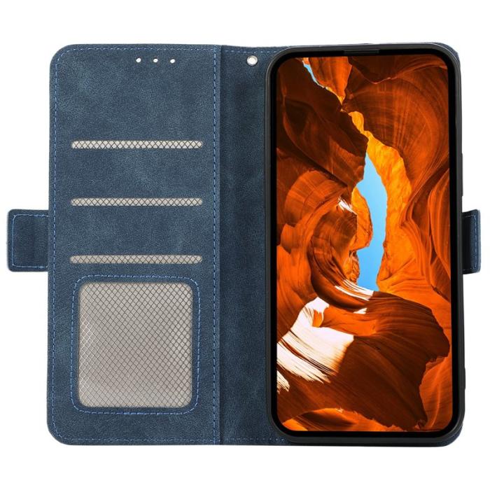 ABEEL - ABEEL Mobilskal till Samsung Galaxy S26 Ultra KonstLäder Folio Blå