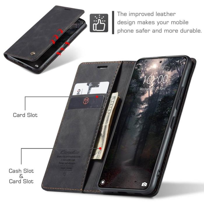 Caseme - CASEME 013 Series Mobilskal till Xiaomi 14 Automatisk Stängning Svart