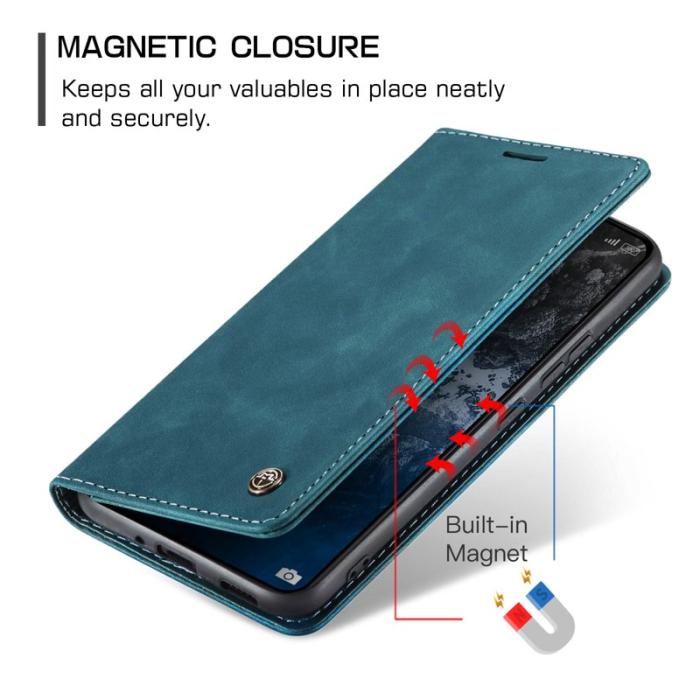 Caseme - CASEME 013 Series Xiaomi 14 Ultra Plånboksfodral Konstläder Blå