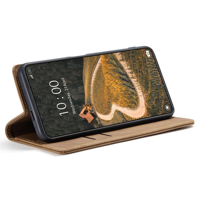 Caseme - CASEME 013 Series Xiaomi 14 Ultra Plånboksfodral Konstläder Brun