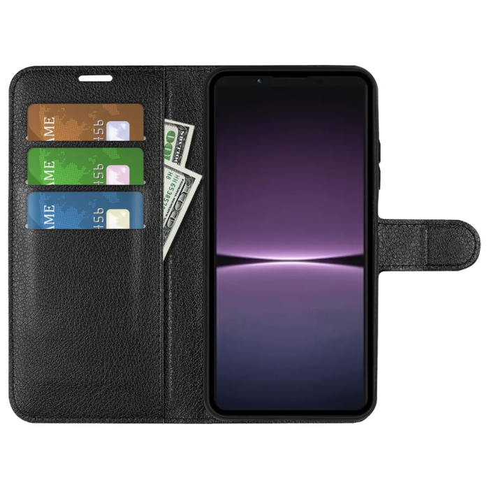 Taltech - Sony Xperia 1 V Plånboksfodral Bekvämt - Svart
