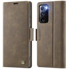AUTSPACE - AUTSPACE Fodral f&ouml;r Samsung Galaxy Note20 Ultra KonstL&auml;der - Brun