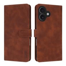 AZNS - AZNS iPhone 17 Pl&aring;nboksfodral Konstl&auml;der - Brun
