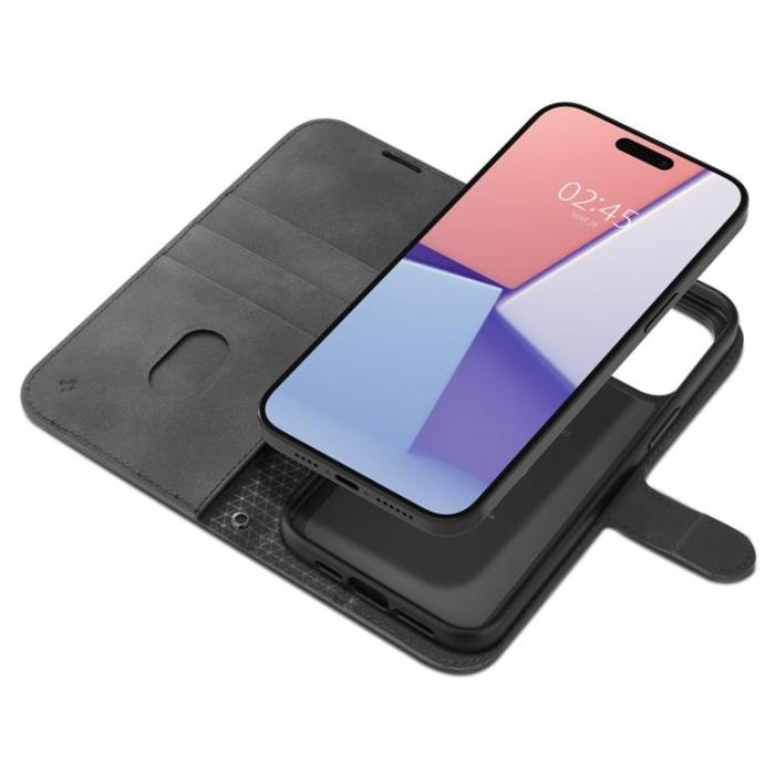 Spigen - Spigen iPhone 15 Pro Plånboksfodral 'S' Pro - Svart