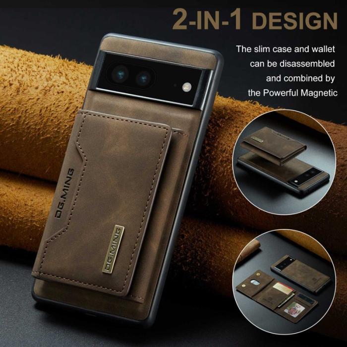 DG.MING - DG.MING Google Pixel 7 5G Konstläder Plånboksfodral Brun