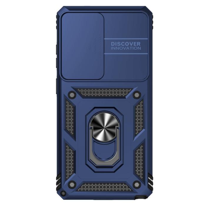 OEM - Mobilskal till Samsung Galaxy S26 Ultra Plast med Linsskydd Ställ - Blå
