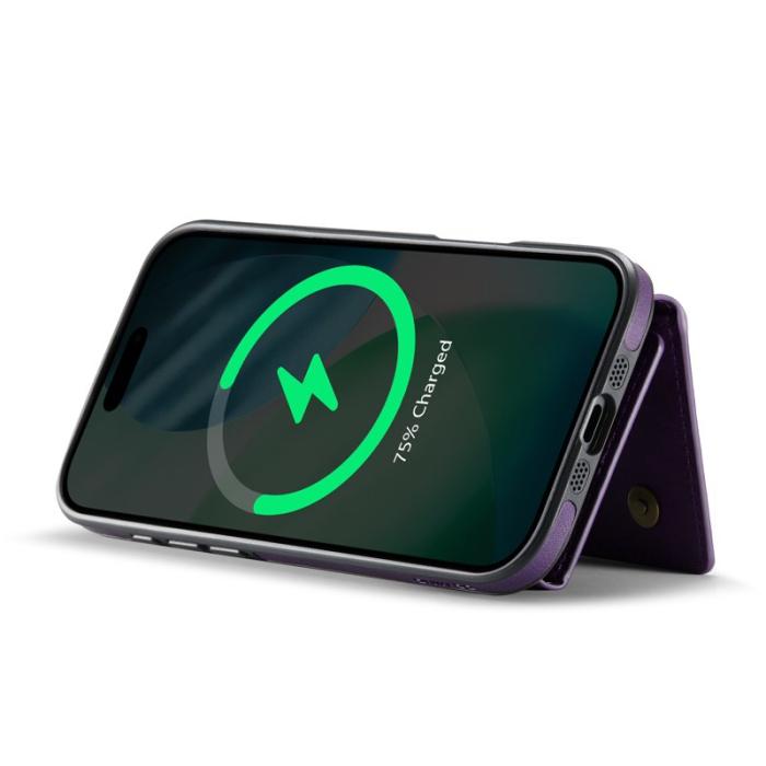 DG.MING - DG.MING M6 Series Mobilskal till iPhone Air Magnetiskt Plånboksfodral Lila