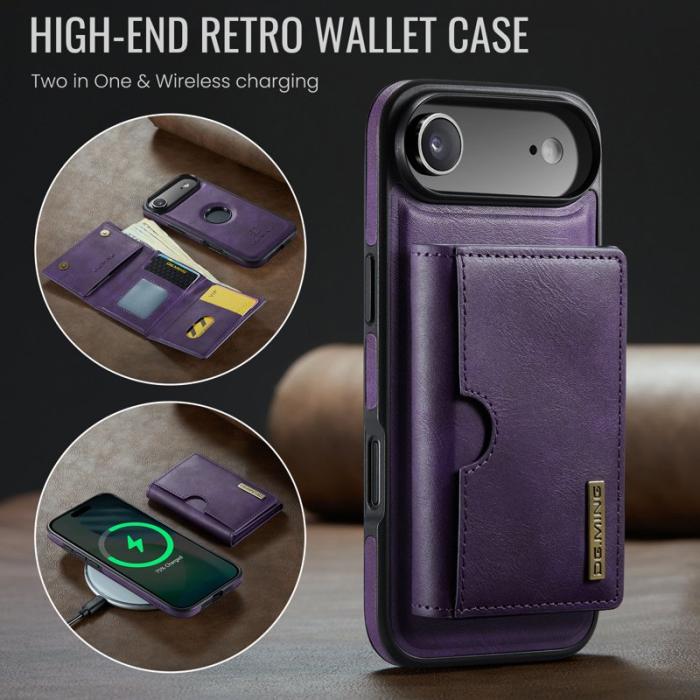 DG.MING - DG.MING M6 Series Mobilskal till iPhone Air Magnetiskt Plånboksfodral Lila