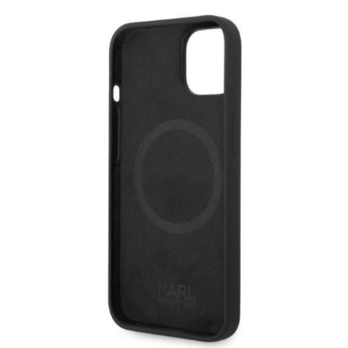 KARL LAGERFELD - Karl Lagerfeld Magsafe iPhone 14 Skal Ikonik Silicone - Svart