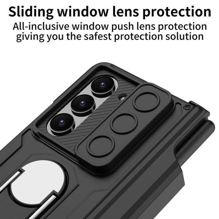 GKK - GKK Samsung Galaxy Z Fold5 Fodral Kickstand PC - Svart