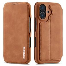 LC.imeeke - LC.IMEEKE iPhone 17 Fodral Card Holder KonstL&auml;der - Brun