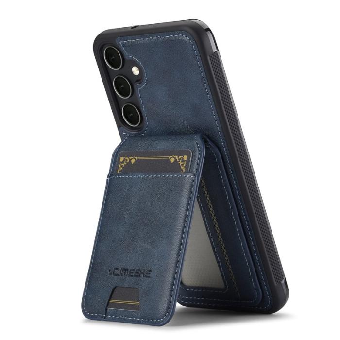 LC.imeeke - LC.IMEEKE L3 för Samsung Galaxy S25 Fodral KonstLäder - Blå