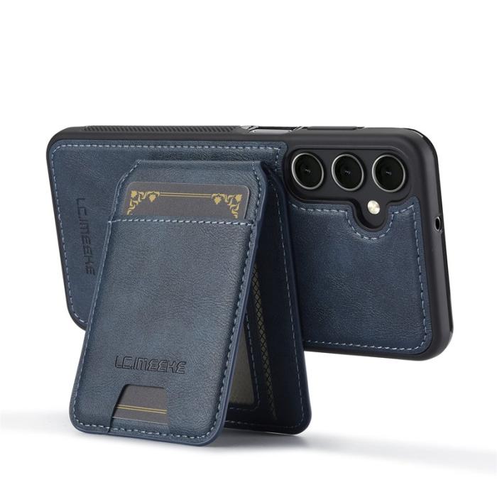 LC.imeeke - LC.IMEEKE L3 för Samsung Galaxy S25 Fodral KonstLäder - Blå