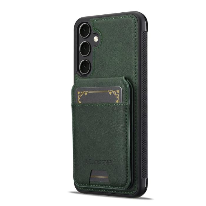 LC.imeeke - LC.IMEEKE L3 för Samsung Galaxy S25 Fodral KonstLäder - Grön