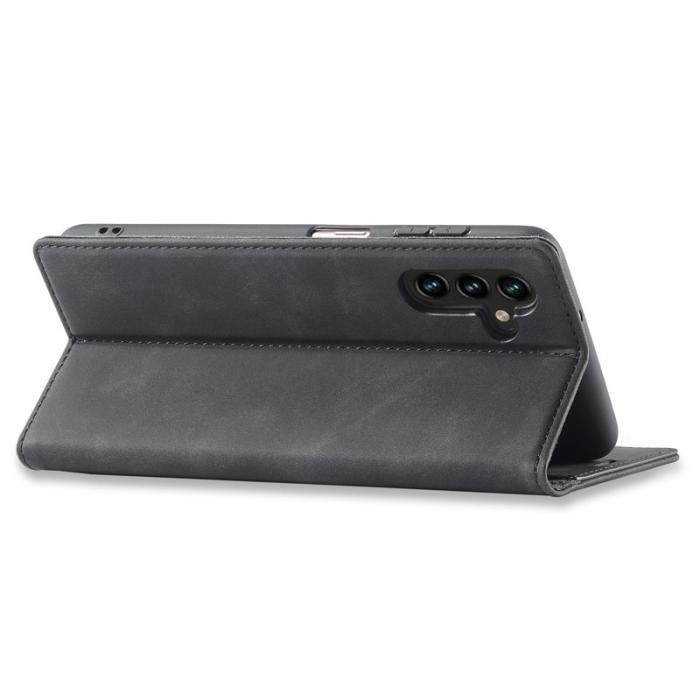 LC.imeeke - LC.IMEEKE Samsung Galaxy A54 5G Plånboksfodral Konstläder - Svart