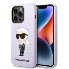 KARL LAGERFELD - Karl Lagerfeld iPhone 14 Pro Skal Silicone Ikonik - Lila