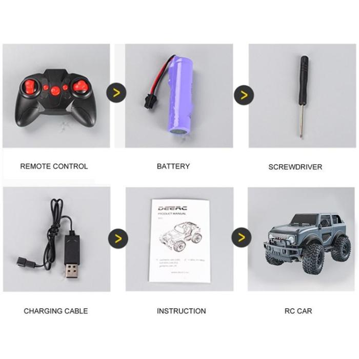 OEM - 1/16 RC Terrängklättringsbil 2.4GHz Fjärrkontroll för Barn (Ålder 8+)