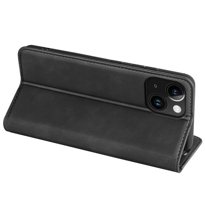 Taltech - iPhone 15 Plus Plånboksfodral Stöttåligt - Svart