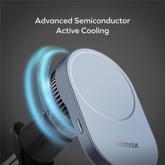 MOMAX - MOMAX Qi2 Bilmontering MagSafe 25W Trådlös Laddare 1-Move Q.Mag