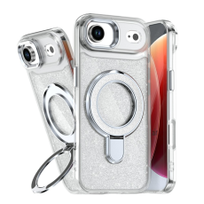 A-One Brand - iPhone Air Mobilskal Glitter Design TPU + PC Kickstand - Transparent