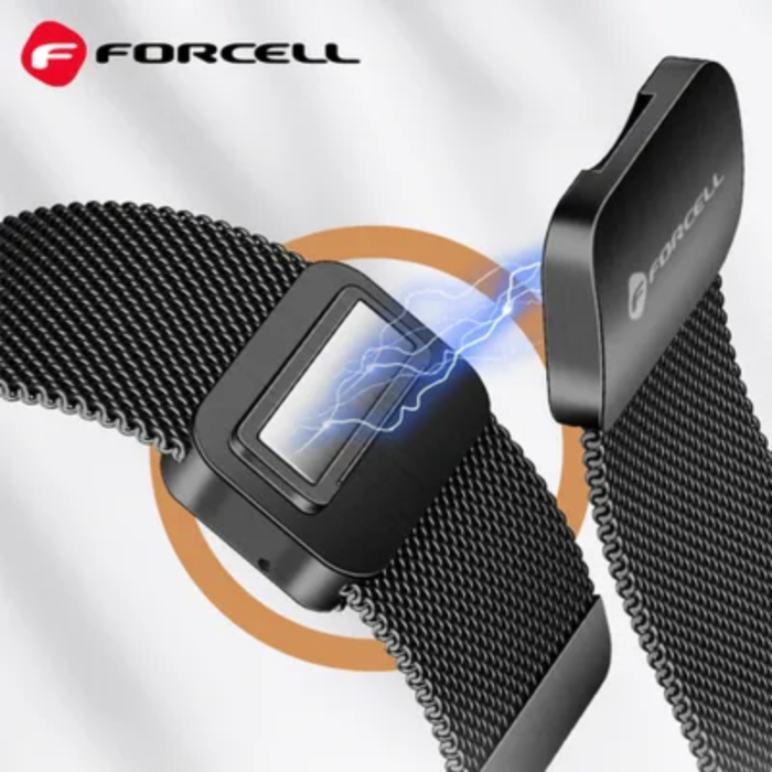 Forcell - Forcell Galaxy Watch 20mm Armband Magnetic Steel FS11 - Svart