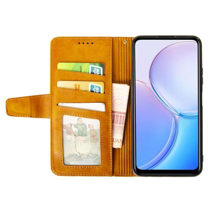 IDEWEI - IDEWEI Oppo Find X9 Pro Plånboksfodral Konstläder Ställ - Brun